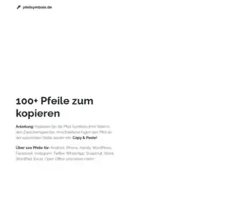 Pfeilsymbole.de(Pfeile zum kopieren) Screenshot