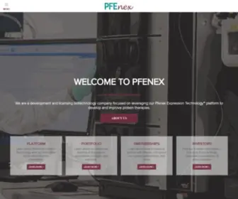 Pfenex.com(Innovative solutions for global health) Screenshot