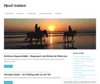 Pferd-Erklaert.de(Pferd erklaert) Screenshot