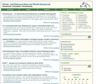 Pferde-Gestuet.de(Online-Magazin zum Thema Pferde und Reitsport) Screenshot