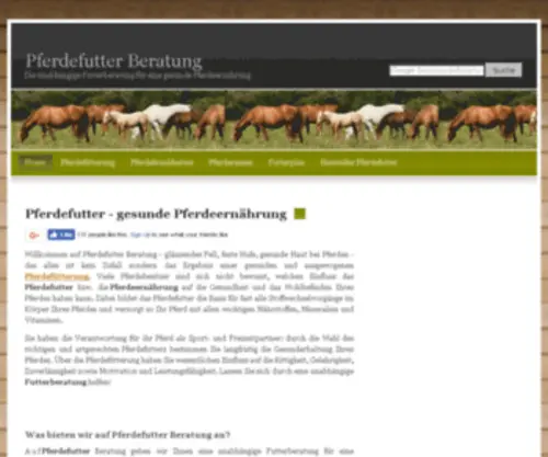 Pferdefutter-Beratung.de(Pferdefutter: gesunde Pferdeernährung) Screenshot