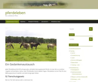 Pferdeleben.de(Das Lebewesen Pferd) Screenshot