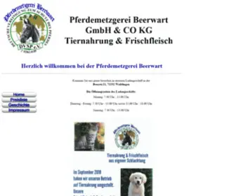 Pferdemetzgerei-Beerwart.de(Pferdemetzgerei Beerwart GmbH & CO KG) Screenshot