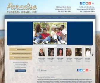 Pfhinc.com(Paradise Funeral Home) Screenshot