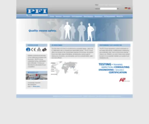 Pfi-Group.org(Group Start) Screenshot