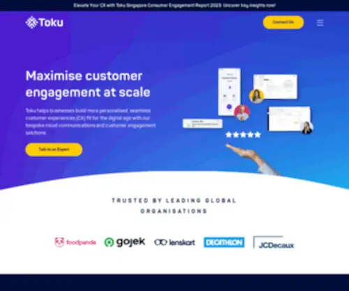 Pfingo.com(Toku is a cloud communications provider) Screenshot