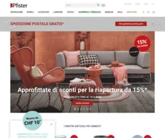 Pfister.ch(Möbel Pfister) Screenshot