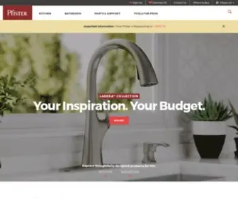 Pfisterfaucets.com(Pfister Faucets) Screenshot