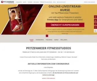 Pfitzenmeier.de(Pfitzenmeier Fitnessstudios) Screenshot