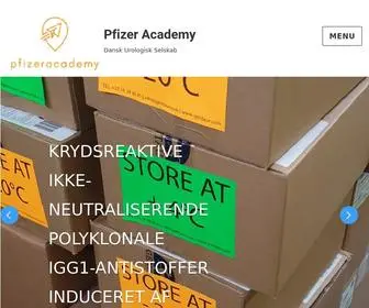 Pfizeracademy.dk(Dansk Urologisk Selskab) Screenshot