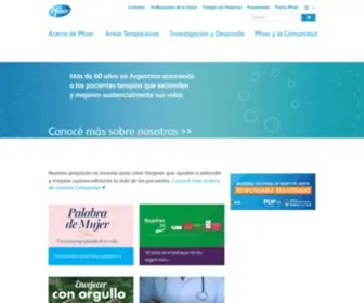 Pfizer.com.ar(Una de las principales empresas biofarmacéuticas del mundo) Screenshot