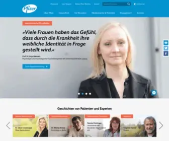 Pfizer.de(Erfahren Sie mehr über uns als forschendes und produzierendes Pharmaunternehmen) Screenshot