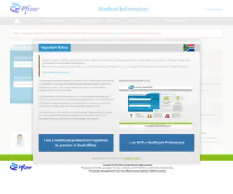 Pfizermedicalinformation.co.za(The Pfizer Medical Information website) Screenshot