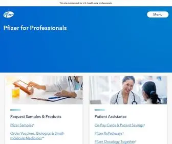 Pfizerpro.com(Pfizer For Professionals) Screenshot