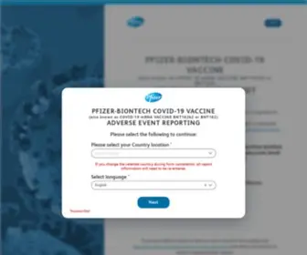 Pfizersafetyreporting.com(19 Vaccine Side Effects & Adverse Events) Screenshot