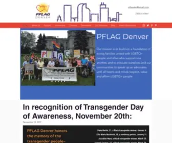 Pflagdenver.org(PFLAG Denver) Screenshot