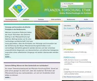 Pflanzen-Forschung-Ethik.de(Pflanzen Forschung Ethik) Screenshot