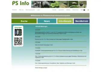 Pflanzenschutz-Information.de(Pflanzenschutz Informationssystem) Screenshot