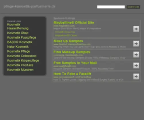 Pflege-Kosmetik-Parfuemerie.de((Seite 1)) Screenshot