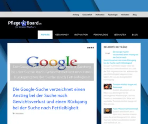 Pflegeboard.ch(Psychologie und alle Arten von Gesundheit) Screenshot