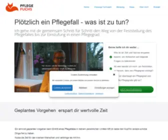 Pflegefuchs.org(Hauptmenü) Screenshot