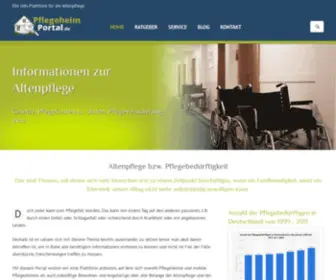Pflegeheimportal.de(Informationen zur Altenpflege) Screenshot