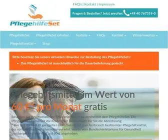 Pflegehilfeset.de(Pflegehilfsmittel online anfordern) Screenshot