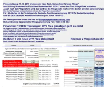 Pflegetagegeldversicherung.com(Worauf) Screenshot