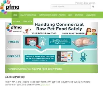 Pfma.org.uk(Pet Food Manufacturers Association) Screenshot