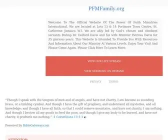 PFmfamily.org(The Official Website Of The Power Of Faith Ministries International) Screenshot