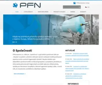 Pfnonwovens.cz(PFNonwovens a.s) Screenshot