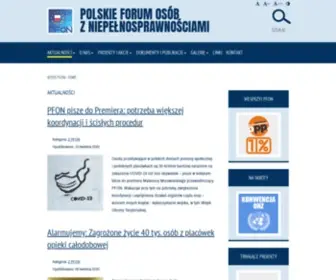 Pfon.org(Polskie Forum Osób z Niepełnosprawnościami) Screenshot