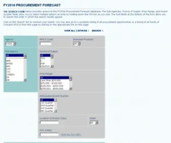 Pforecast.net(USDA Procurement Forecast) Screenshot