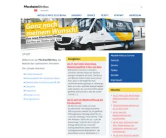 Pforzheimfaehrtbus.de(Pforzheimfährtbus) Screenshot