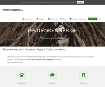 Pfotenkenner.de(Tipps & Kriterien zur Hundewahl) Screenshot