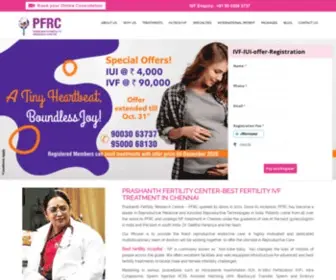 PFrcivf.com(Prashanth Fertility) Screenshot
