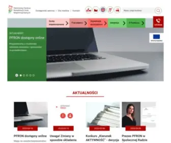 Pfron.org.pl(Stwowy Fundusz Rehabilitacji Os) Screenshot