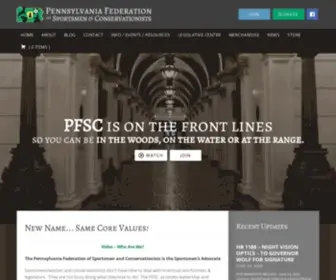 PFSC.org(Pennsylvania Federation of Sportsmen & Conservationists) Screenshot
