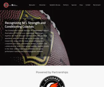 PFScca.com(Recognizing NFL Strength and Conditioning Coaches) Screenshot