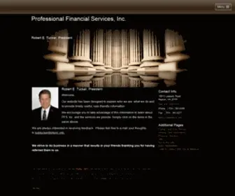 Pfsinc1.com(Professional Financial Services) Screenshot