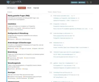 PG-Forum.de(Das deutschsprachige Supportforum zu PostgreSQL) Screenshot