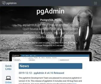 Pgadmin.org(PostgreSQL Tools) Screenshot