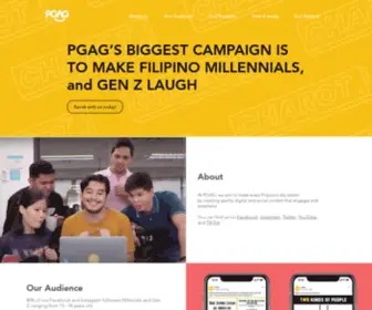Pgag.ph(PGAG is your best way to reach out to Millennial and Gen Z through creating quality digital content) Screenshot