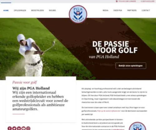 Pgaholland.nl(PGA Holland 100 Jaar) Screenshot