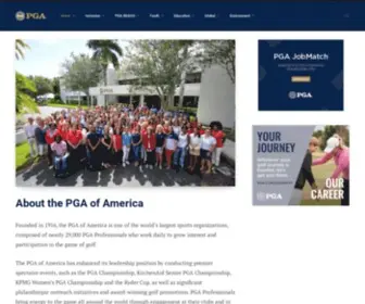 Pgaimpact.org(About the PGA of America) Screenshot