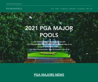 Pgamajorpools.com(PGA Major Pools) Screenshot