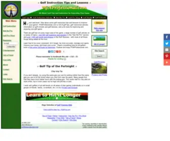 Pgaprofessional.com(Golf Instruction Tips and Lessons) Screenshot