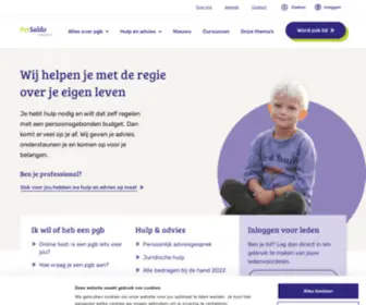 PGB.nl(Per Saldo is dé landelijke vereniging van mensen een persoonsgebonden budget (pgb)) Screenshot