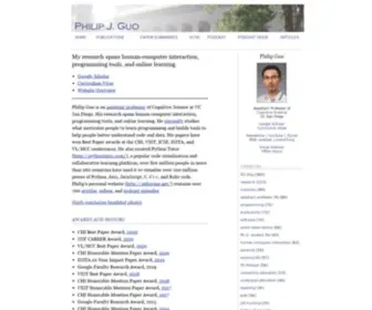 Pgbovine.net(Philip Guo) Screenshot