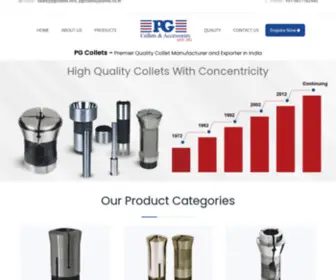 Pgcollets.info(Collet Manufacturer & Exporter in India) Screenshot